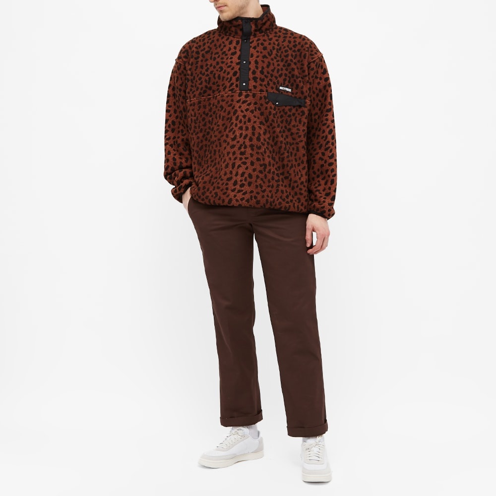 Wacko Maria Leopard Pullover Boa Fleece Jacket - 6