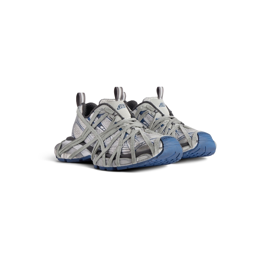 Men's 3xl Extreme Lace Sneaker in White/grey/navy - 2