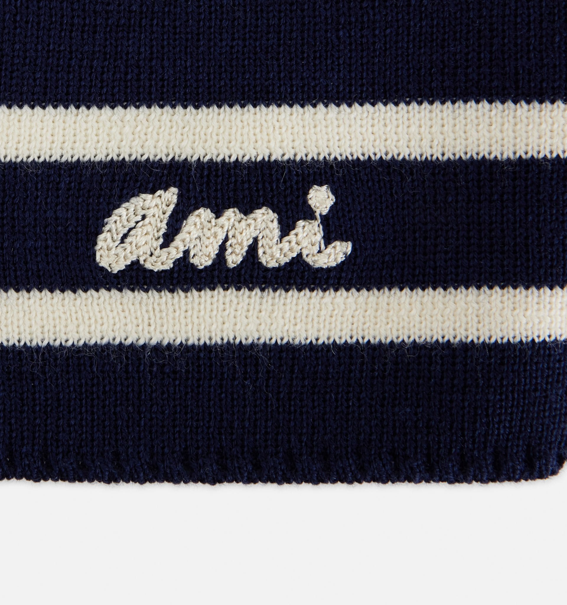 Ami Embroidery Sleeveless Sailor Sweater - 4
