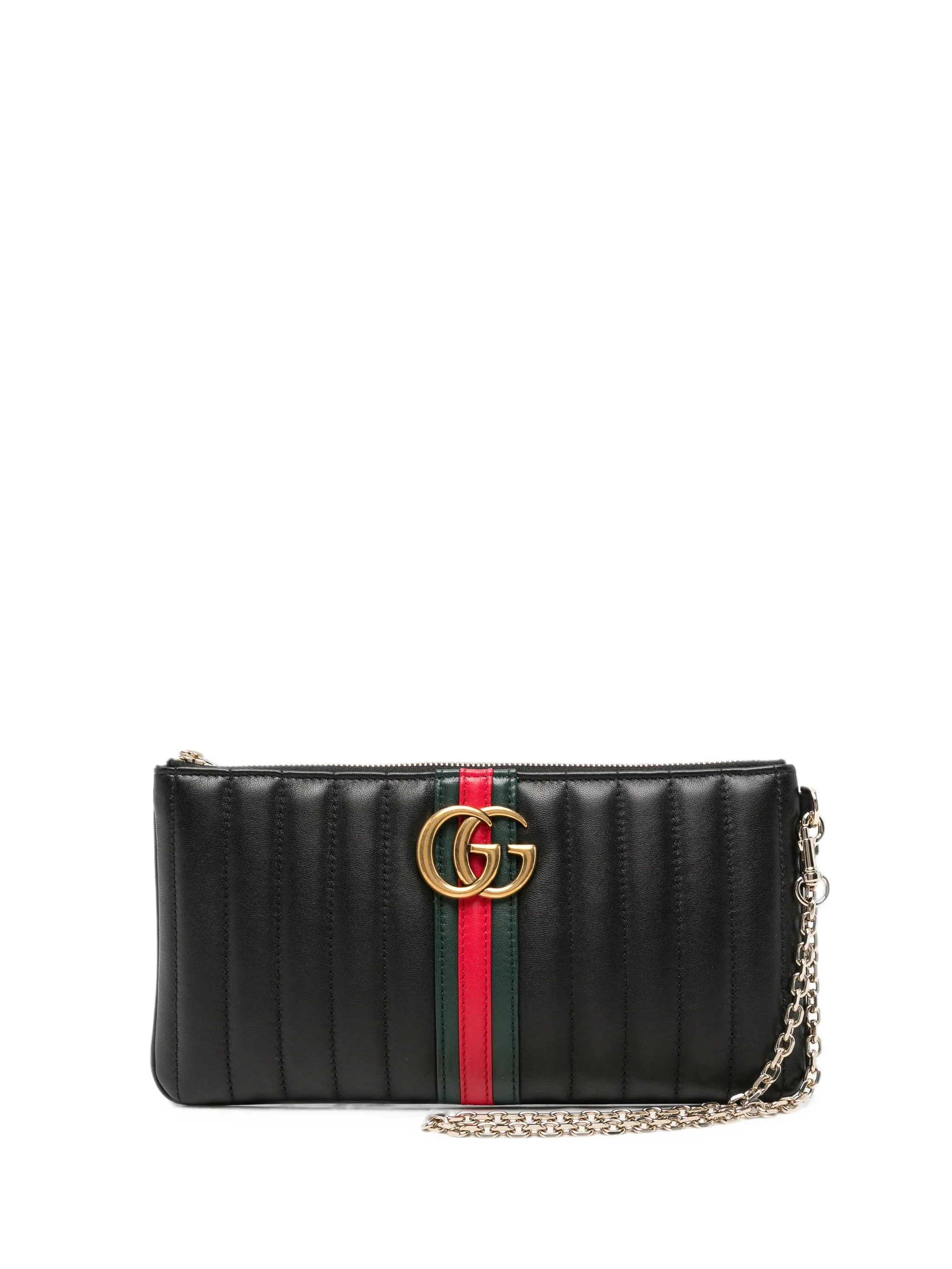 Gucci GG Marmont Web-stripe Quilted Clutch Bag - 1