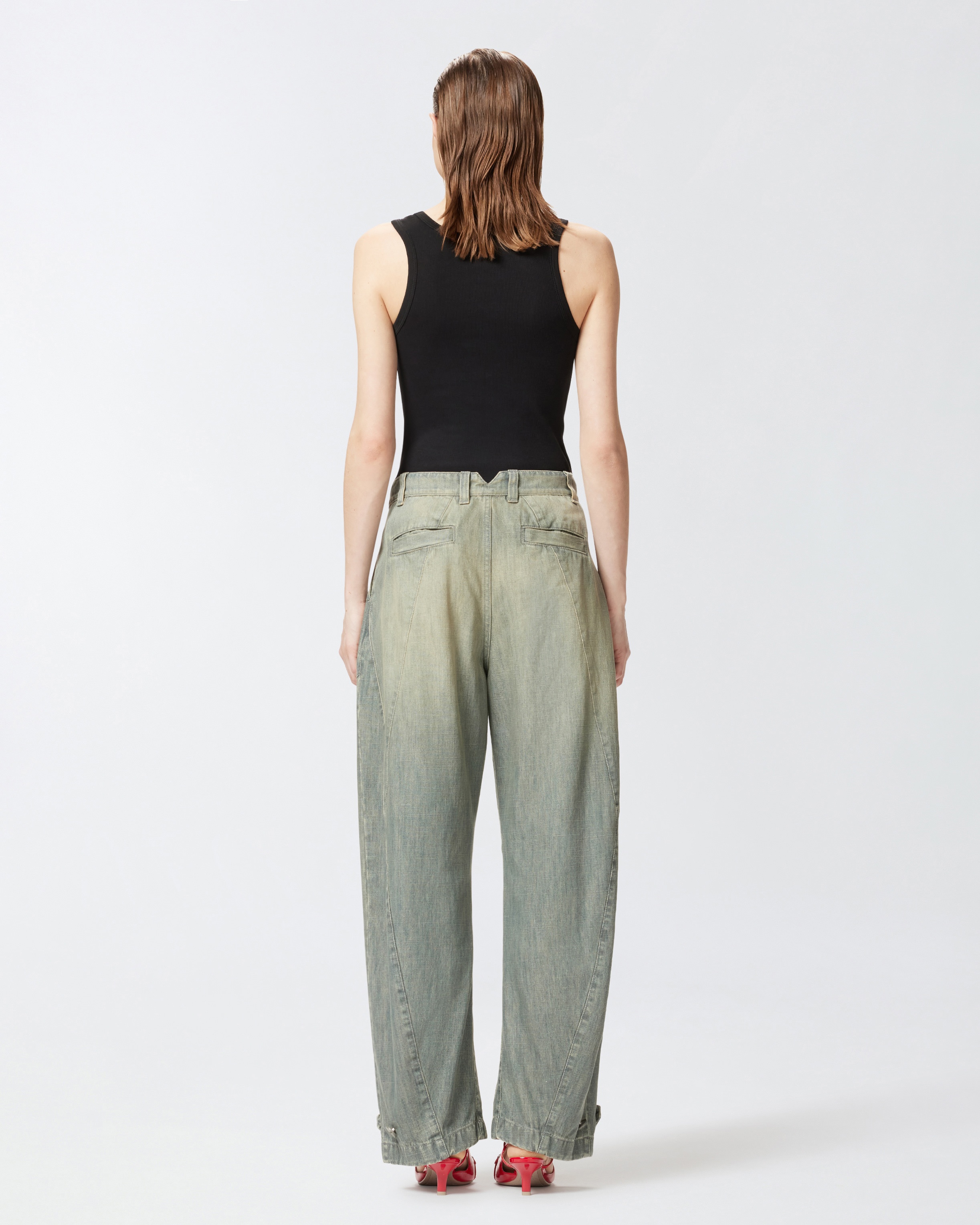 VINTAGE DENIM P-PANTS JEANS WITH BALLOON LEG - 4