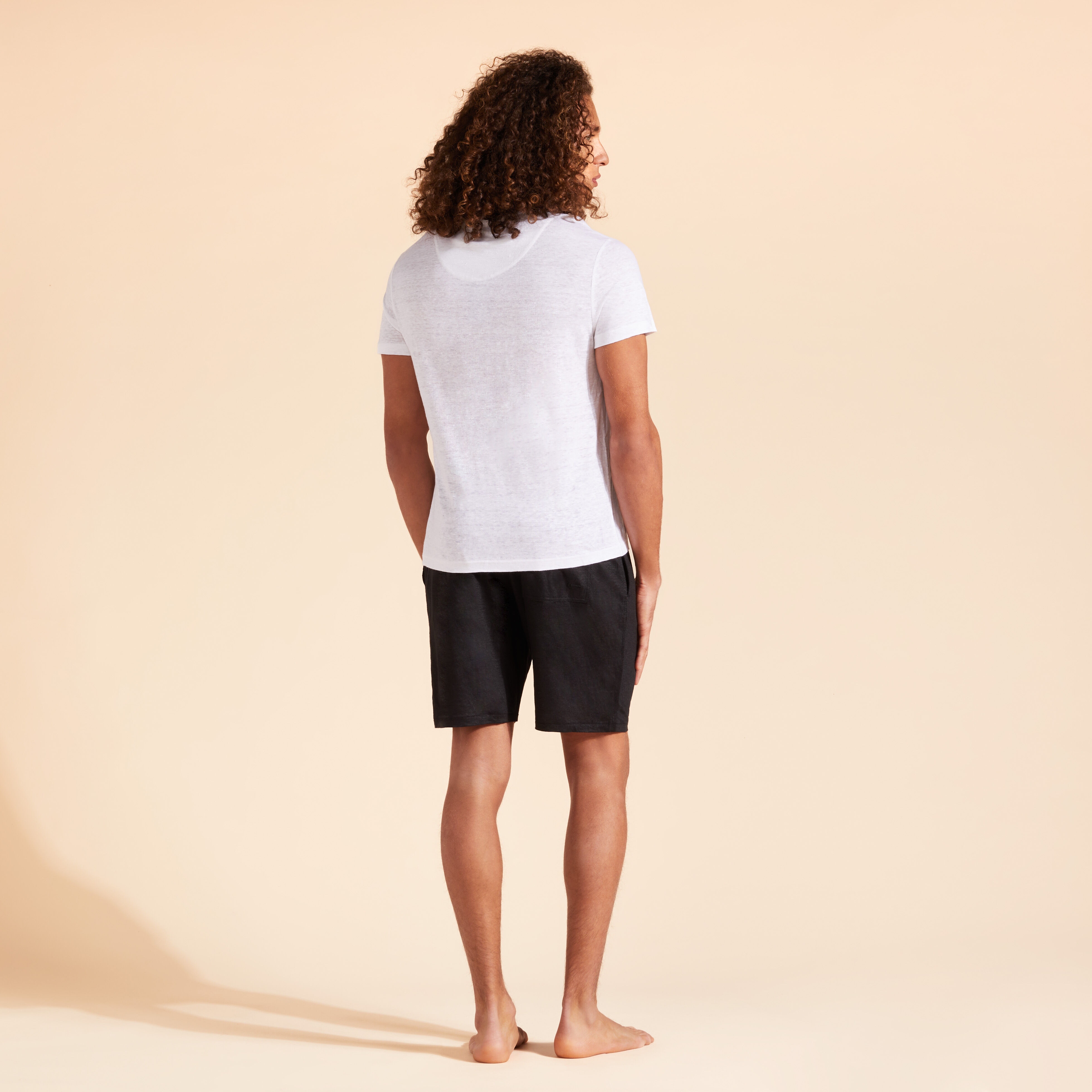 Unisex Linen Jersey T-Shirt Solid - 4