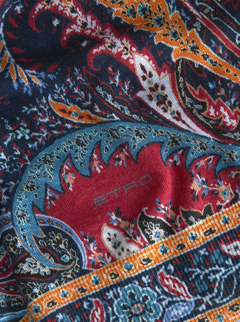 FLORAL PAISLEY SILK AND CASHMERE SWEATER 7