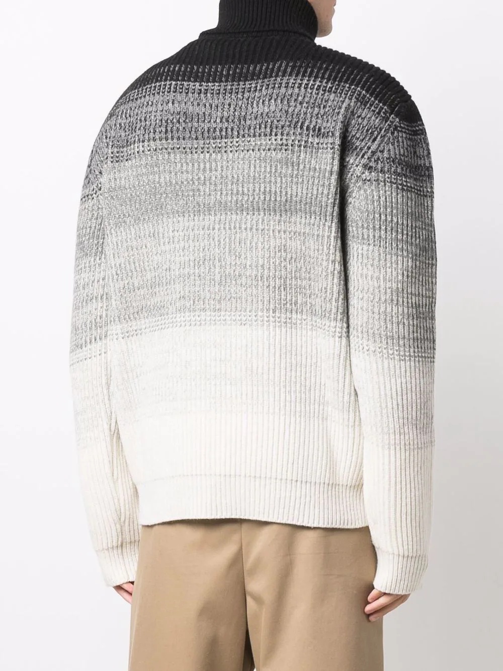 roll-neck ribbed-knit jumper - 4