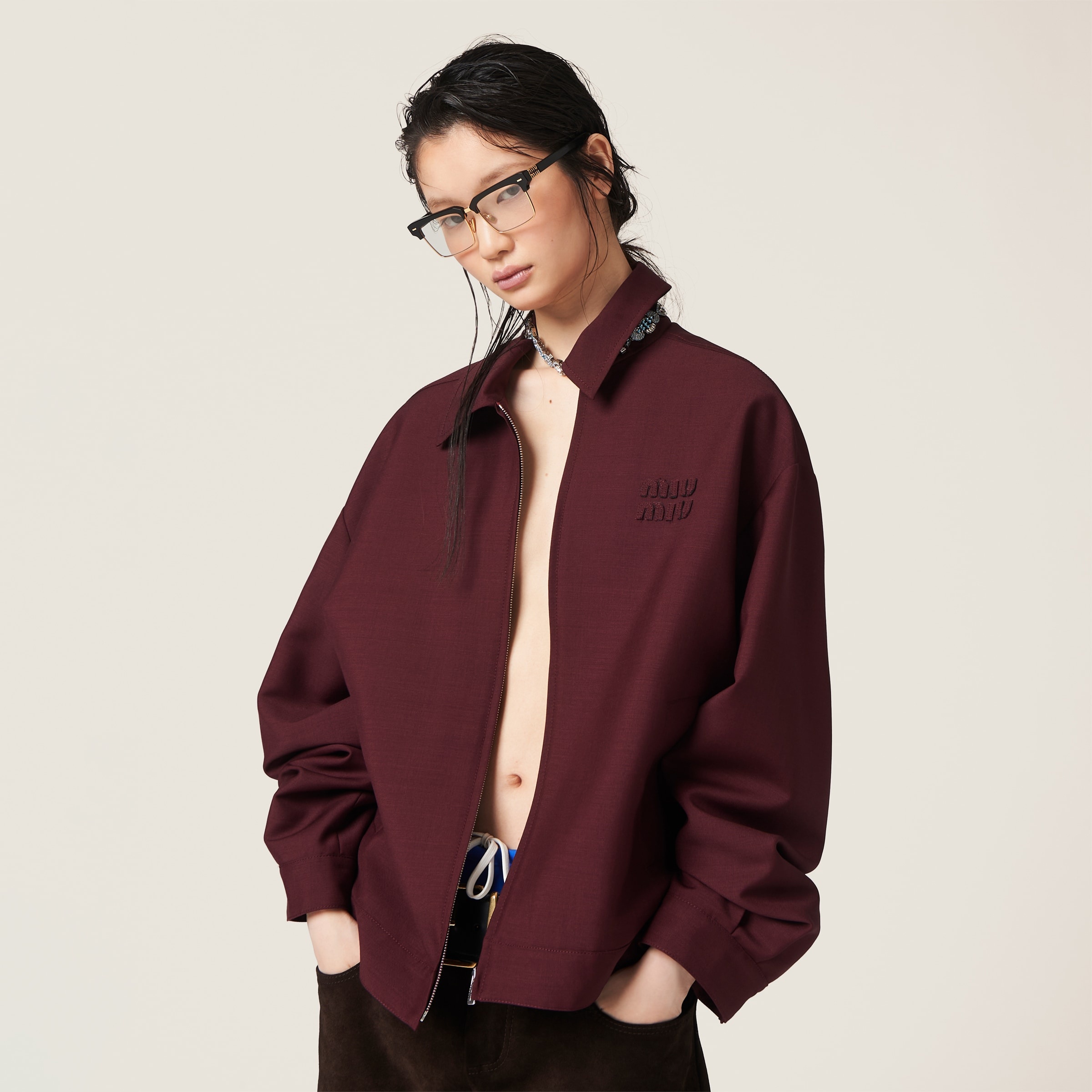 Mohair blouson jacket - 4