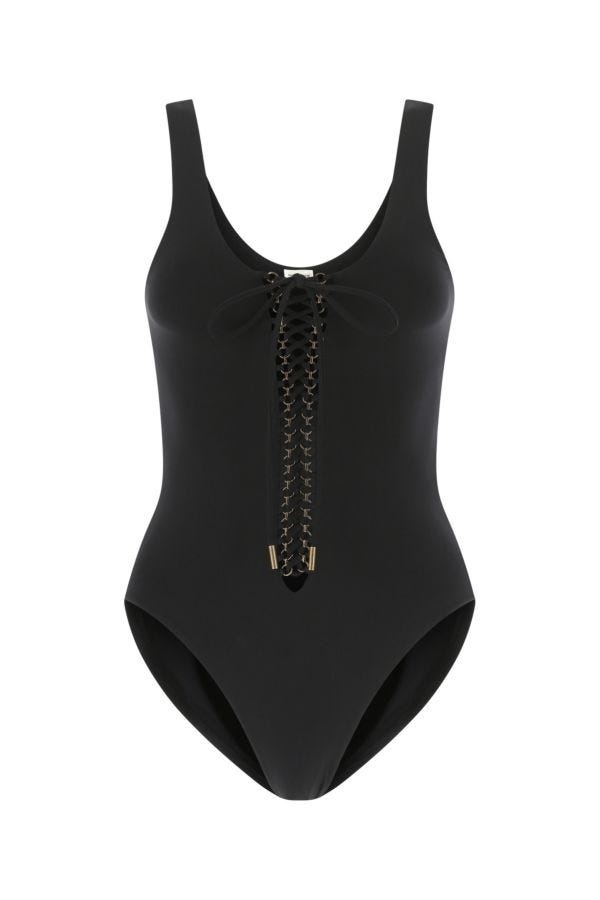 Saint Laurent Woman Black Stretch Nylon Swimsuit - 1