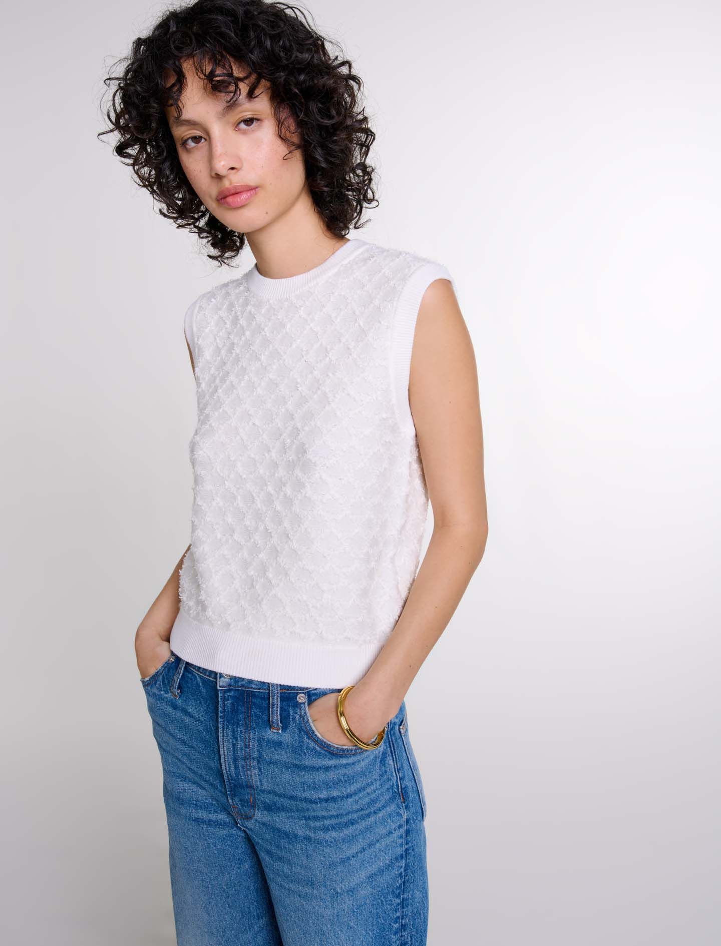 Sleeveless knit jumper - 5