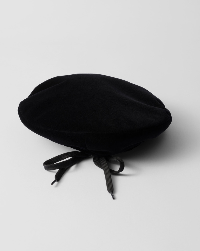 Prada Velvet beret outlook