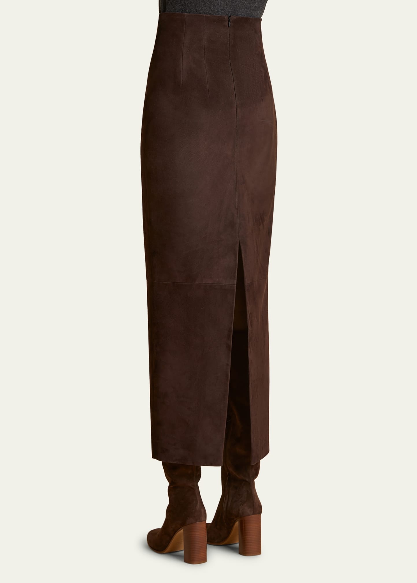 Loxley Long Pencil Leather Skirt - 2