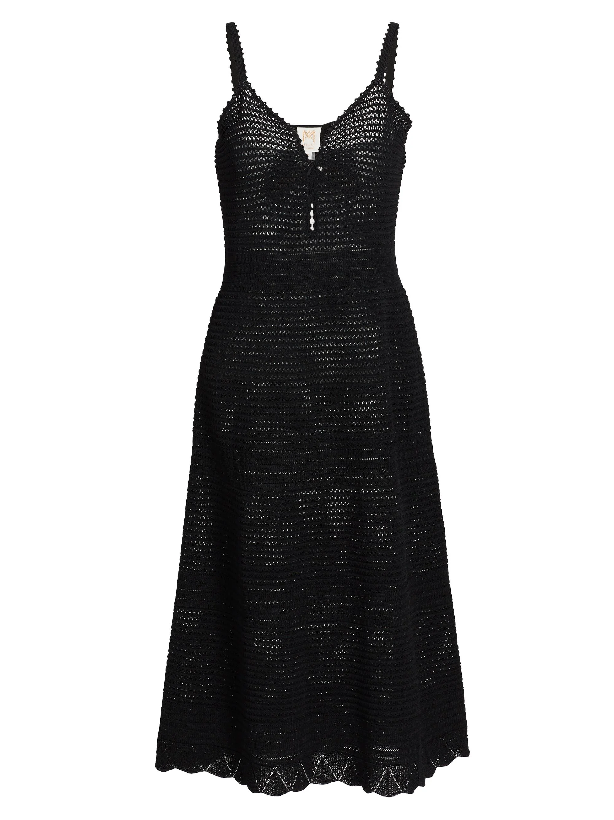 Women's Knit Cover-Up Midi-Dress - Black - 1