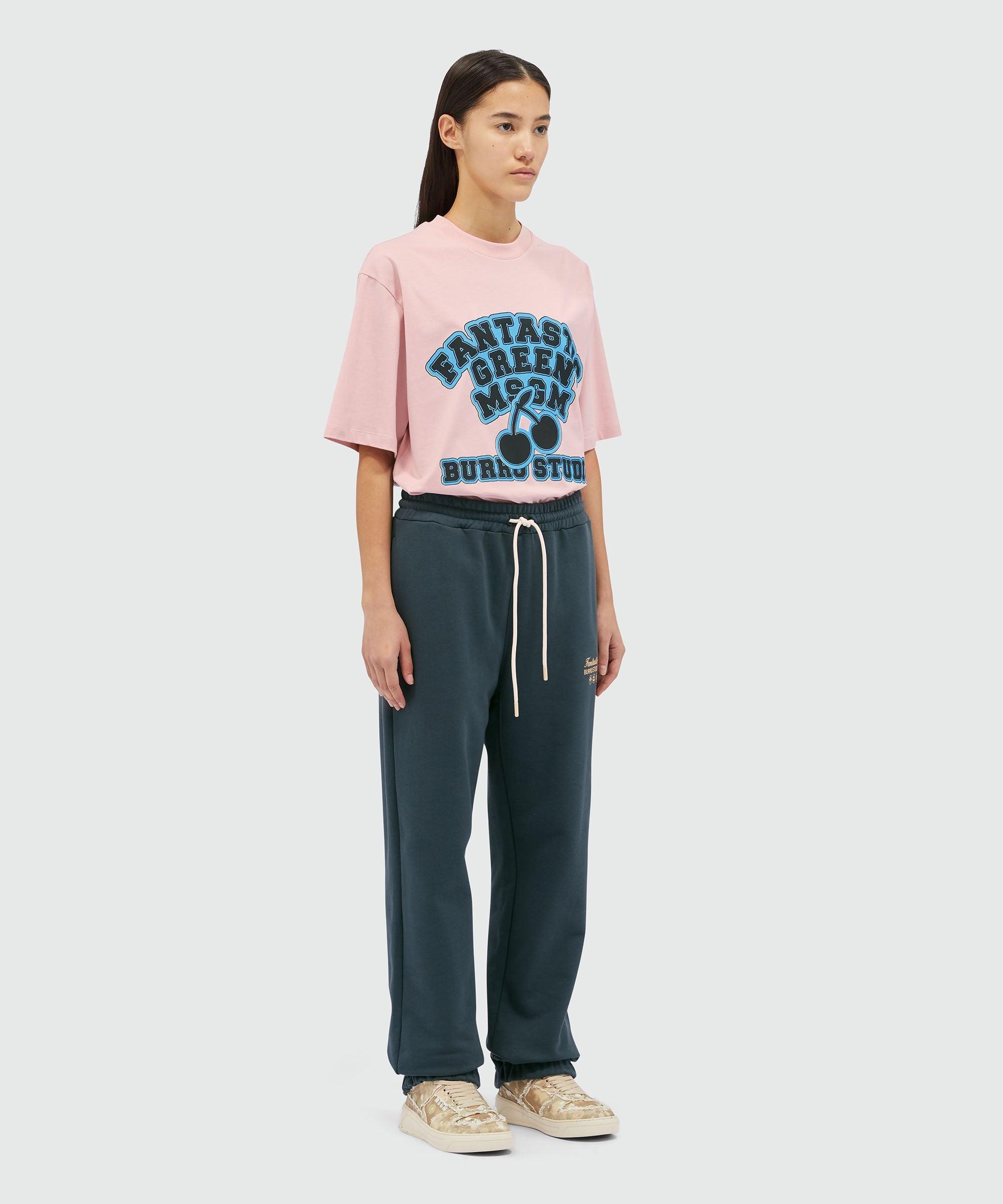 Organic cotton "Fantastic Green Burro Studio" pants - 8