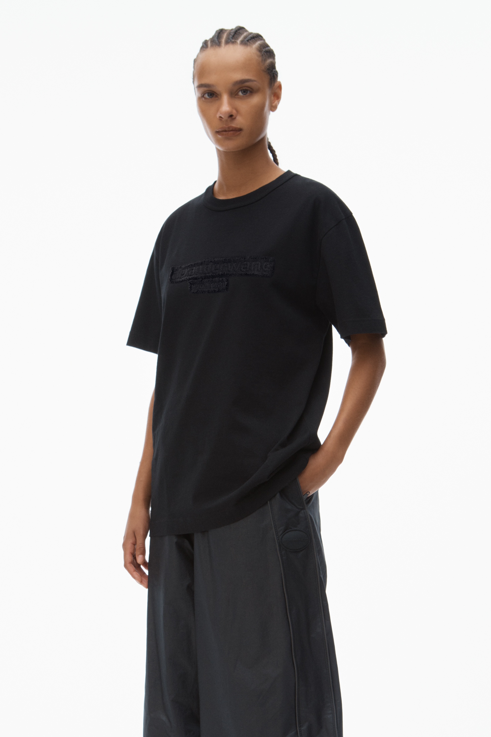 Unisex Tee with Distressed Logo in Cotton Jersey - 2