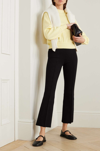 HIGH SPORT Kick cropped stretch cotton-blend flared pants outlook