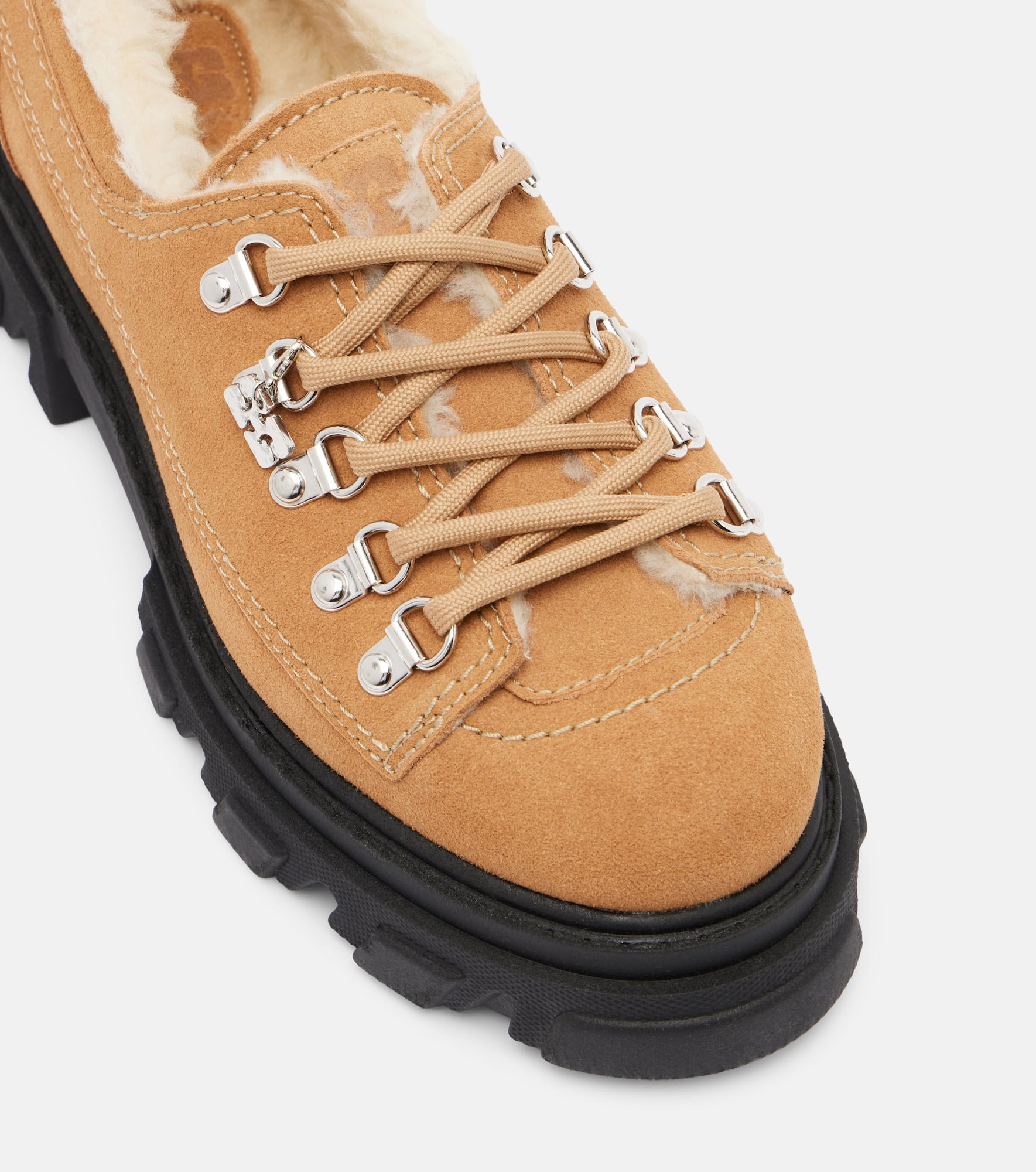Faux leather platform loafers - 5
