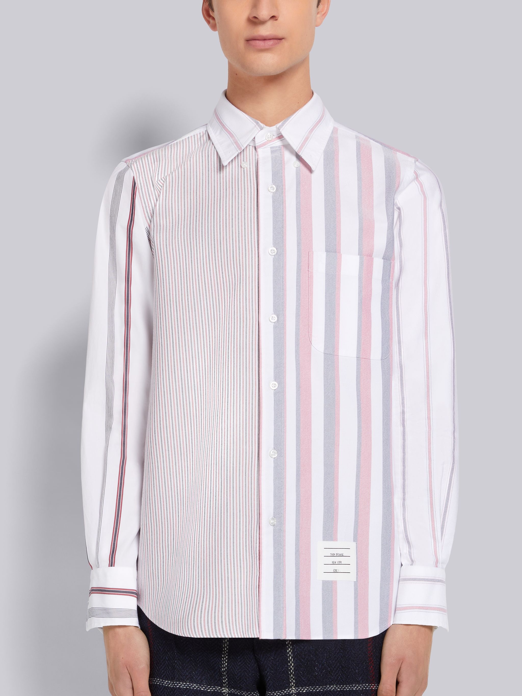 Multicolor Fun-Mix Striped Oxford Straight Fit Shirt - 3