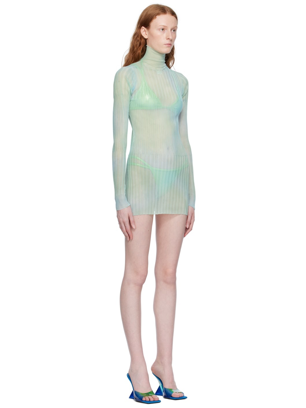 Blue Tie-Dye Minidress - 2