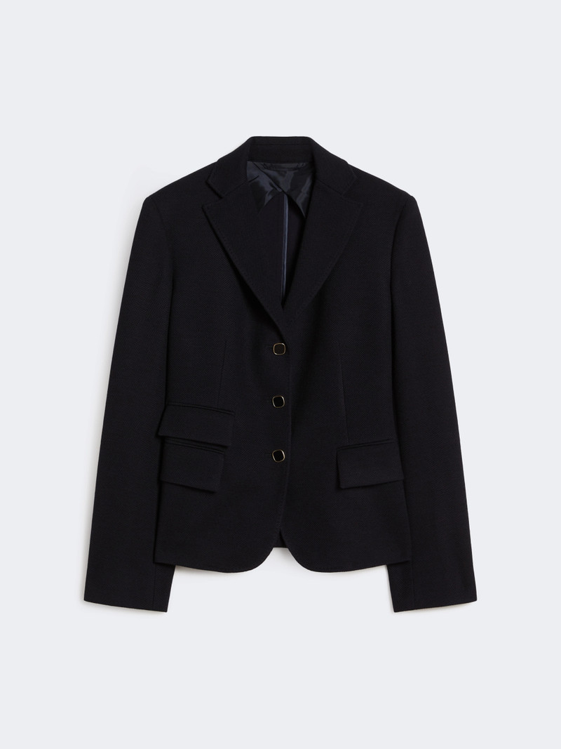 EMIRO Single-breasted piqué jersey jacket - NAVY 1