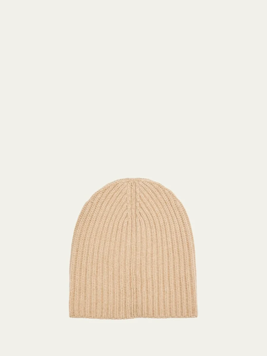 Men's Cashmere Rib-Knit Beanie - 1