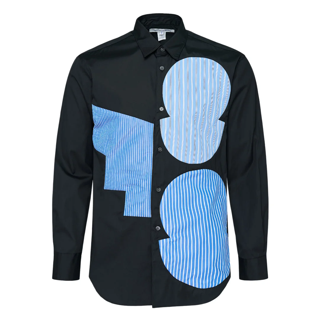 Abstract Patch Long Sleeve Shirt - 1