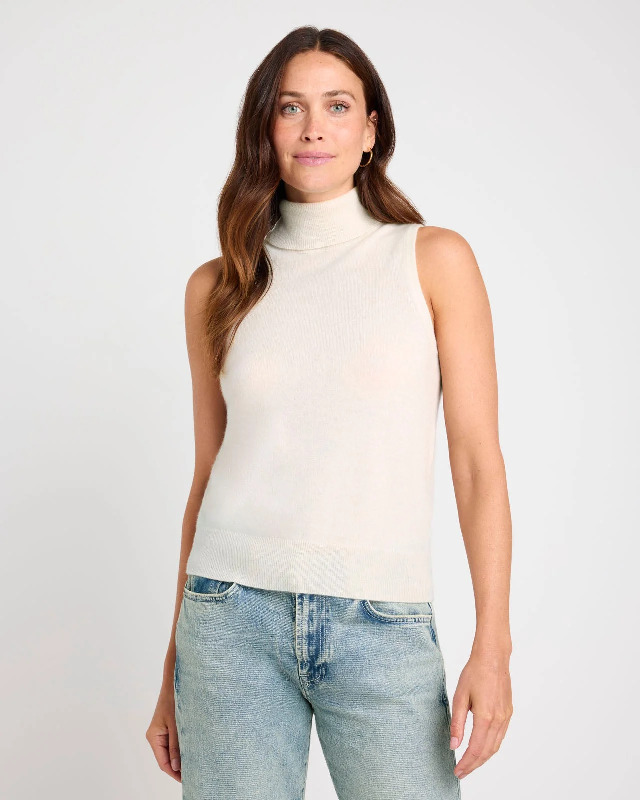 Tori Cashmere Turtleneck Tank - 1