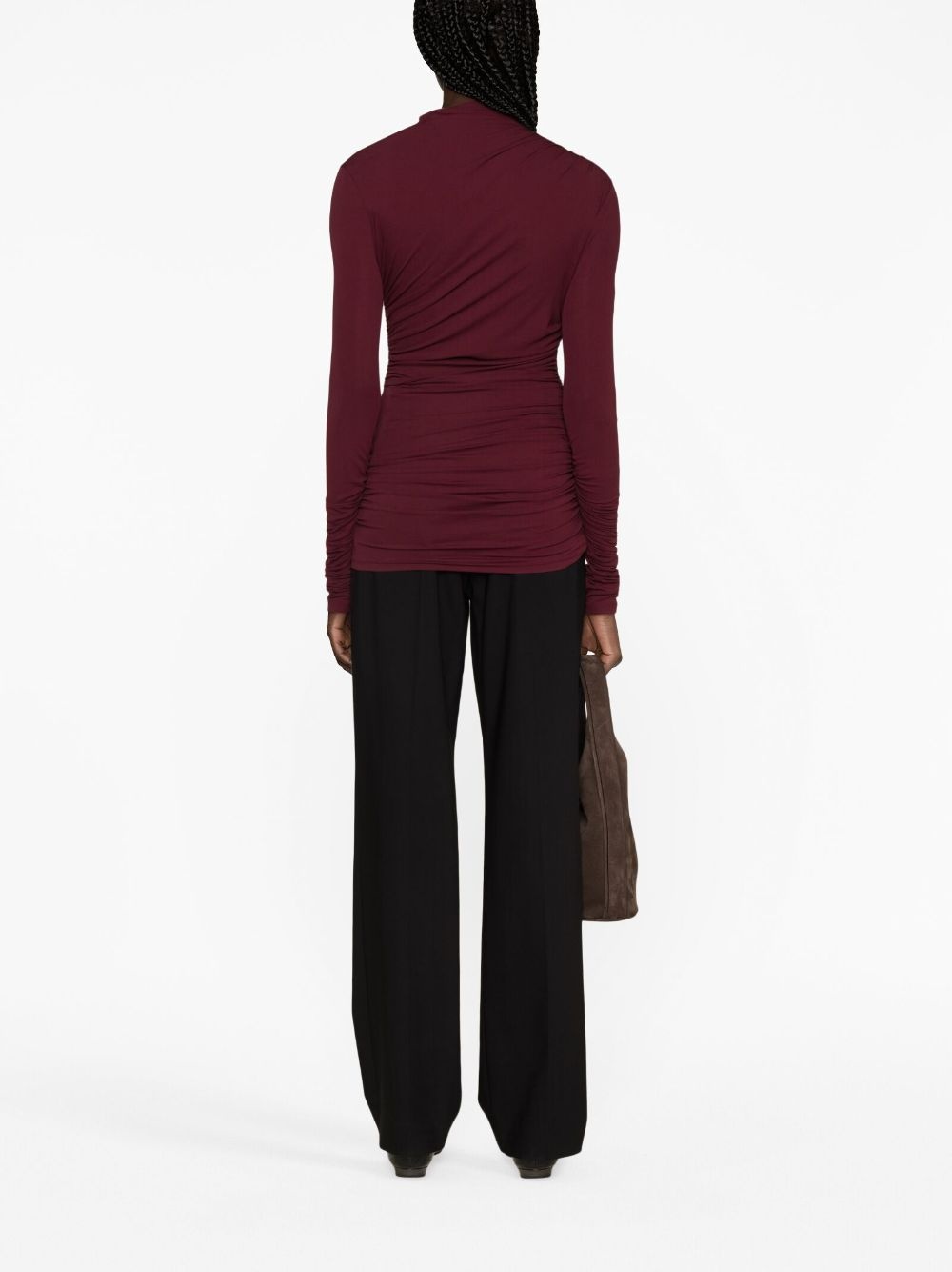 Leomie asymmetric ruched top - 3