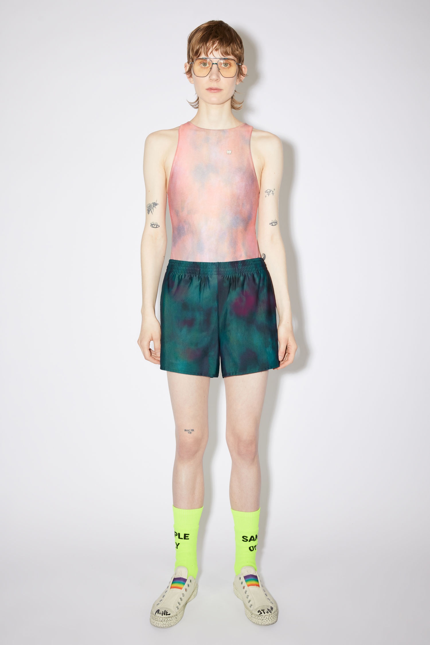 Cloud dye swim shorts - Emerald green - 2