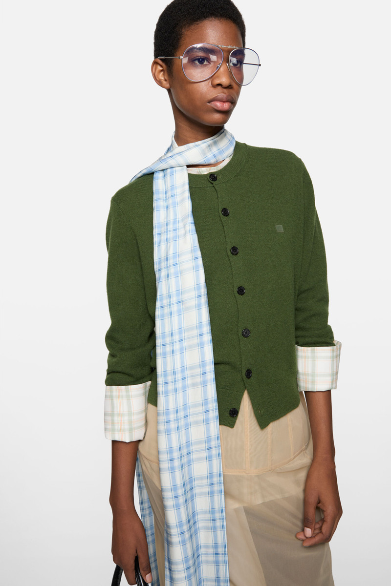 Fitted cardigan - yak wool - Bottle green 3