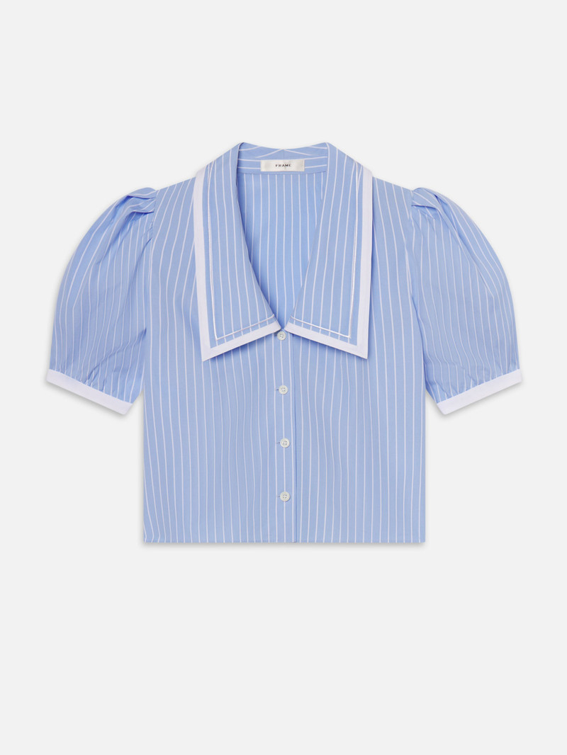 The Stripe Sailor Blouse in Oxford Blue Multi - 1