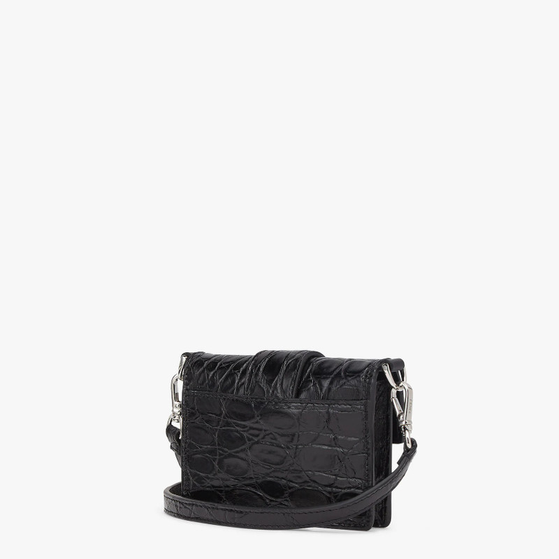 FENDI Black caiman leather bag outlook