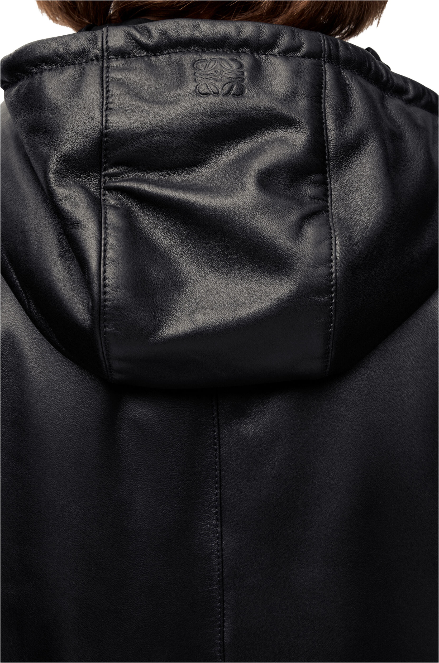 Hooded puffer coat in nappa - 5