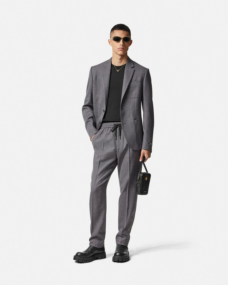 VERSACE Mouliné Wool Drawstring Pants outlook