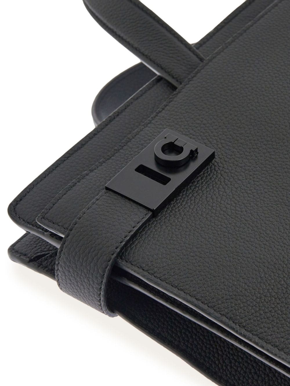 Gancini-buckle leather briefcase - 5