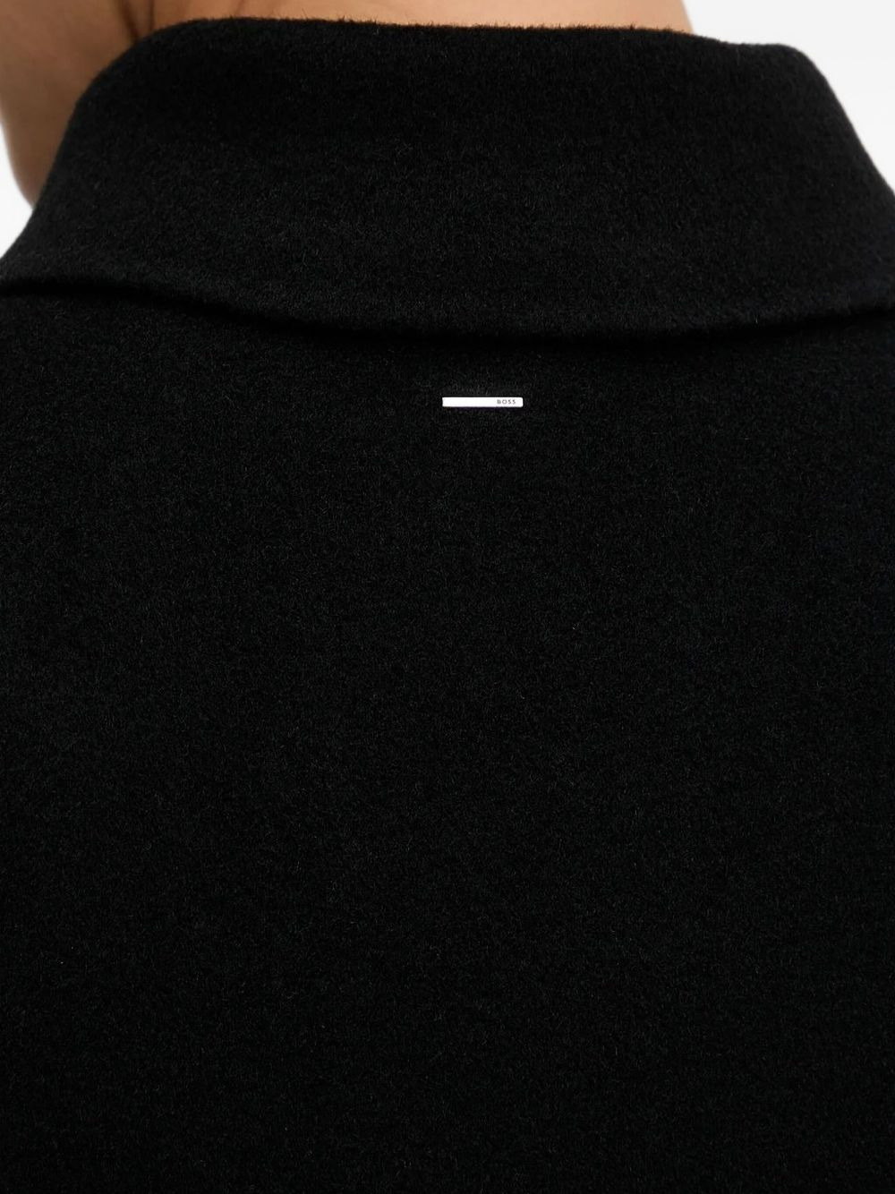 button-fastening collared single-breasted coat - 3