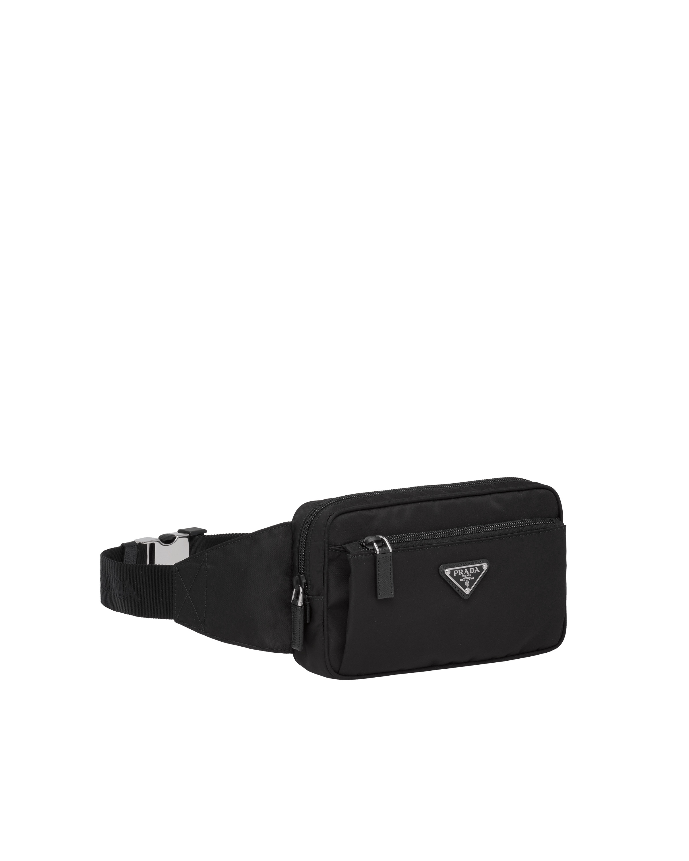 Re-Nylon and Saffiano leather belt bag - 3