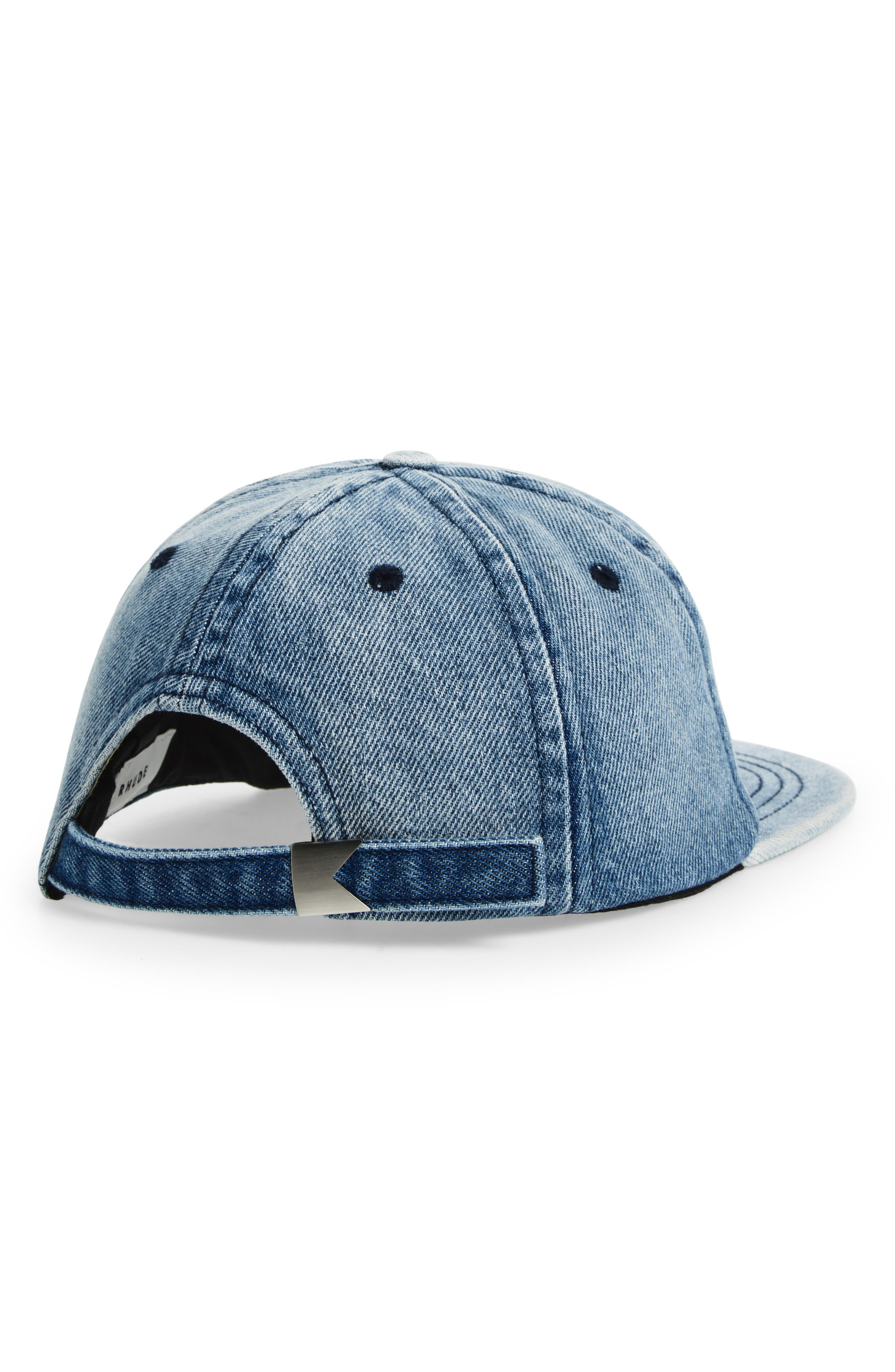 Rhude Logo Denim Baseball Cap in Oxford Indigo 3130 at Nordstrom - 2