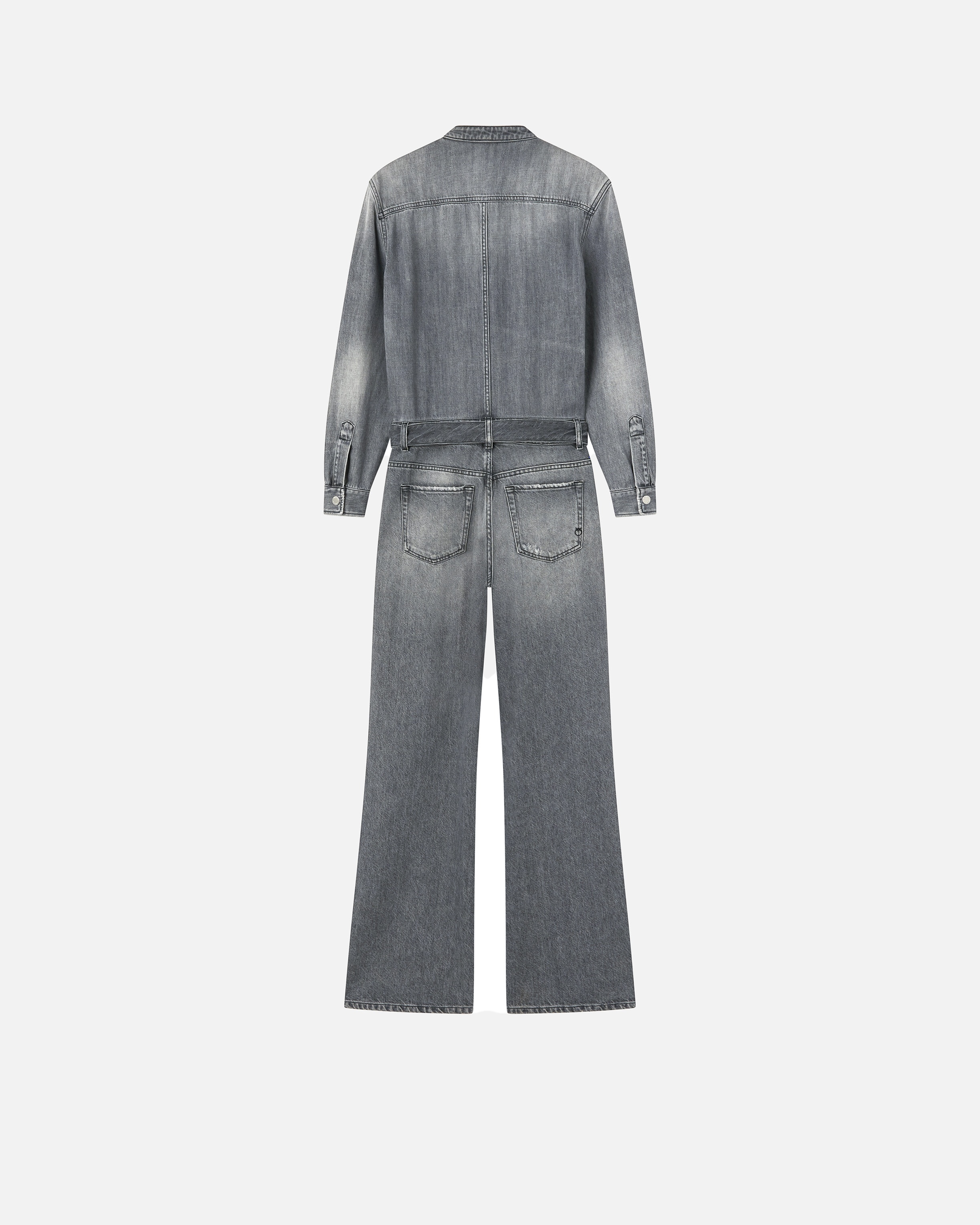 LIGHT GREY DENIM JUMPSUIT - 6