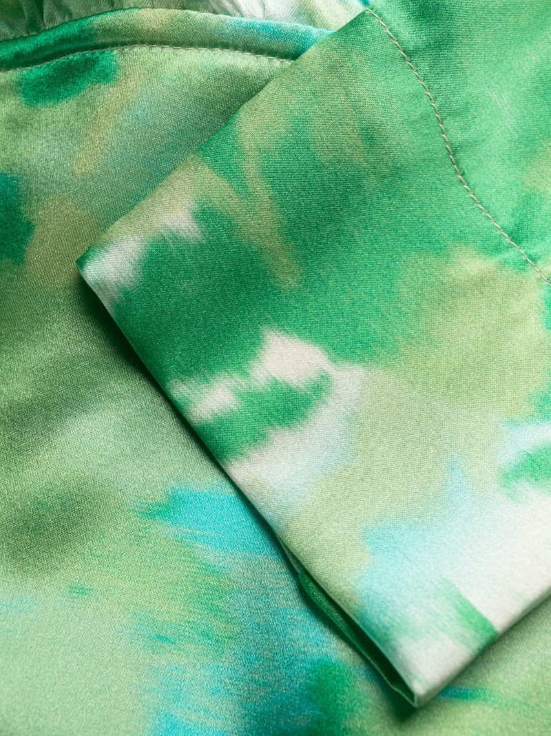 printed off-shoulder silk dress 6