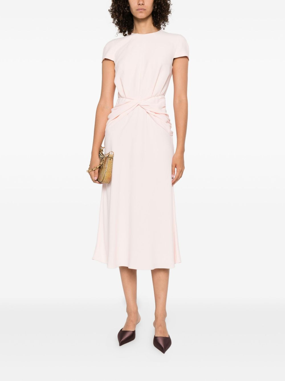 twist-detail midi dress - 2