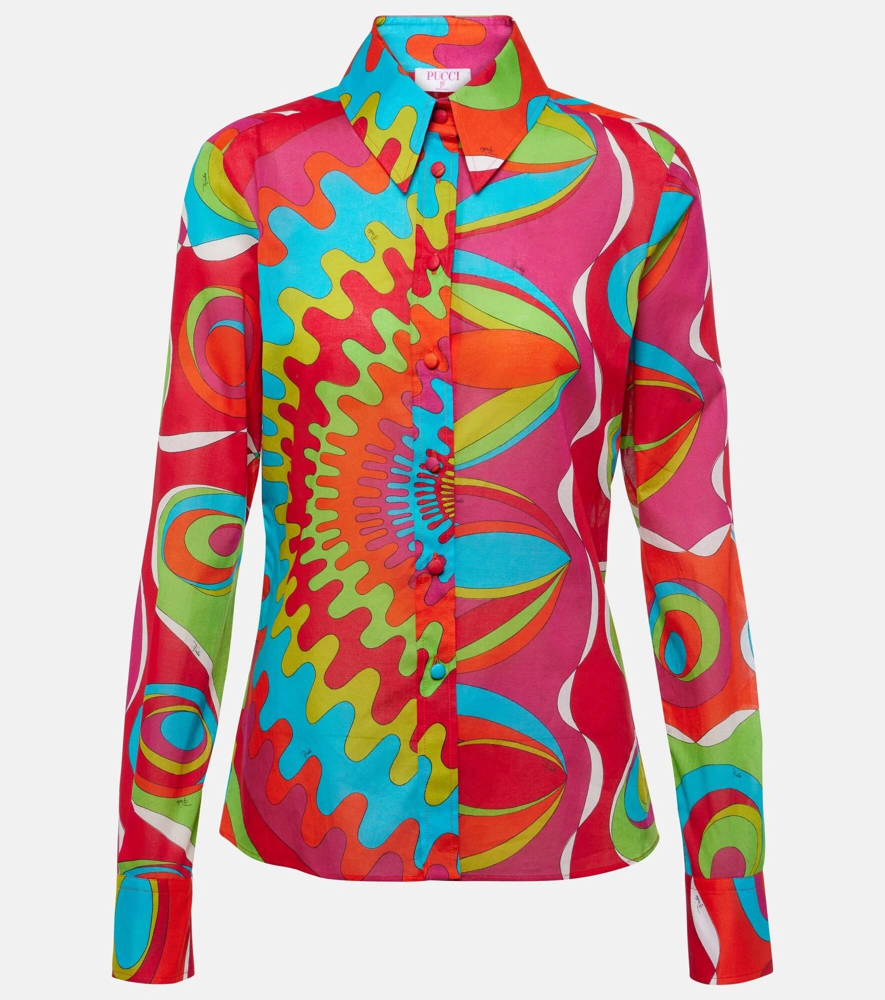 Printed cotton shirt - 1