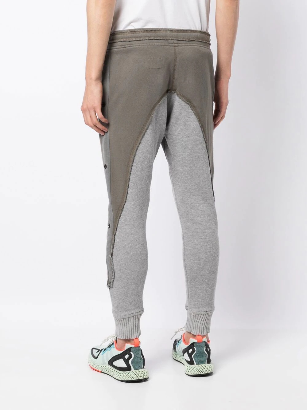 patchwork drawstring trousers - 4