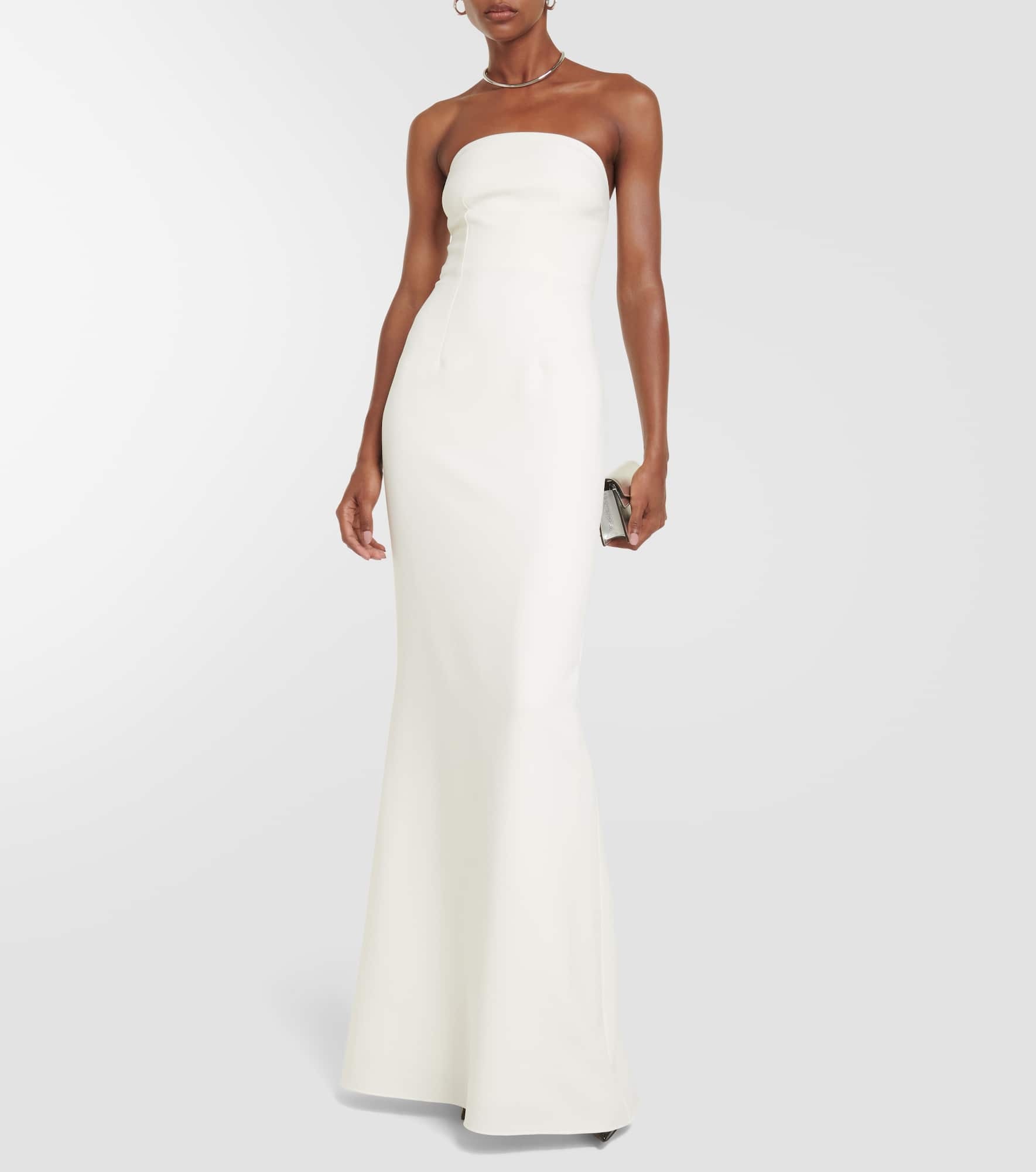 Bridal strapless crêpe gown - 2