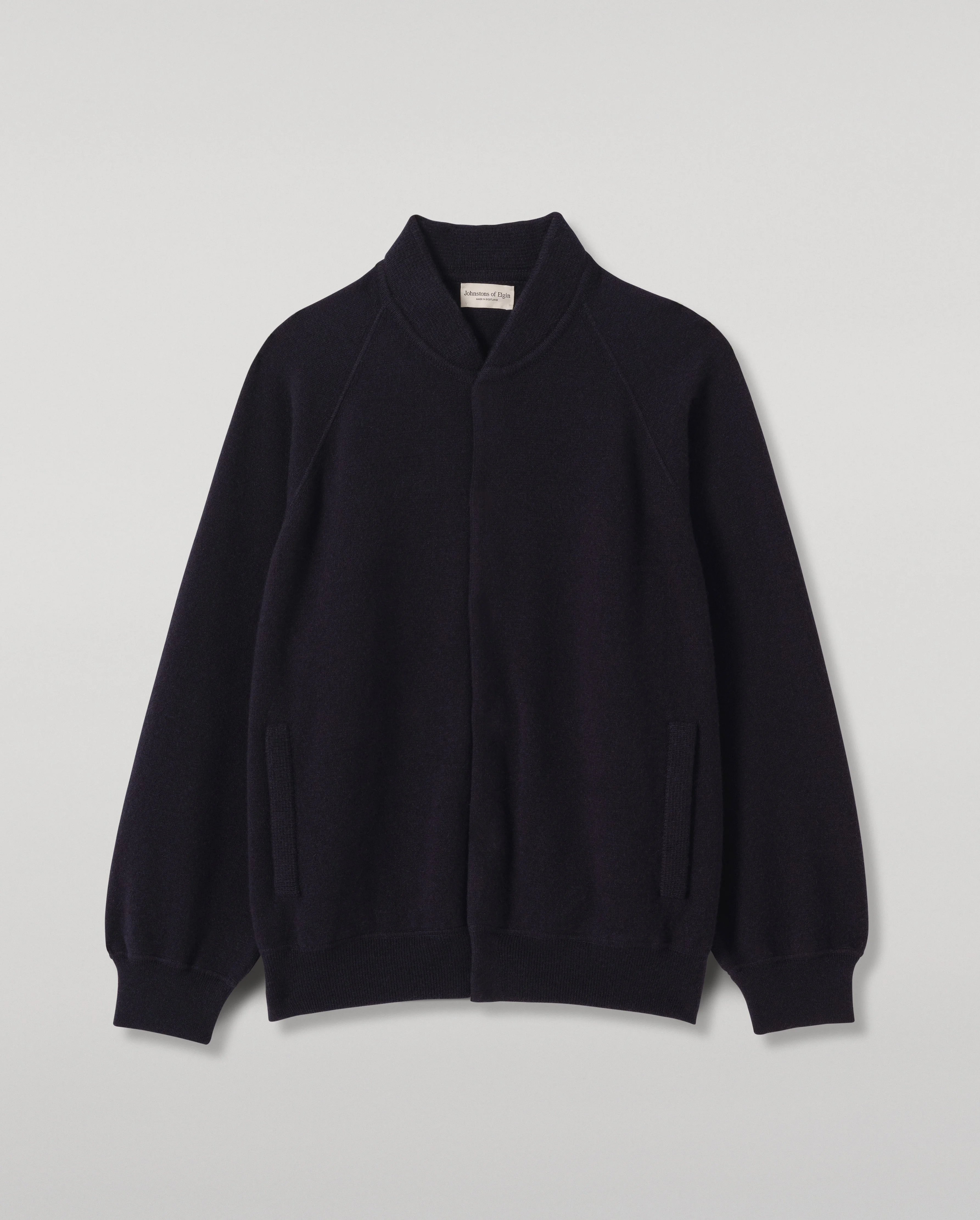 Keppie Dark Navy Cashmere Bomber Jacket - 1