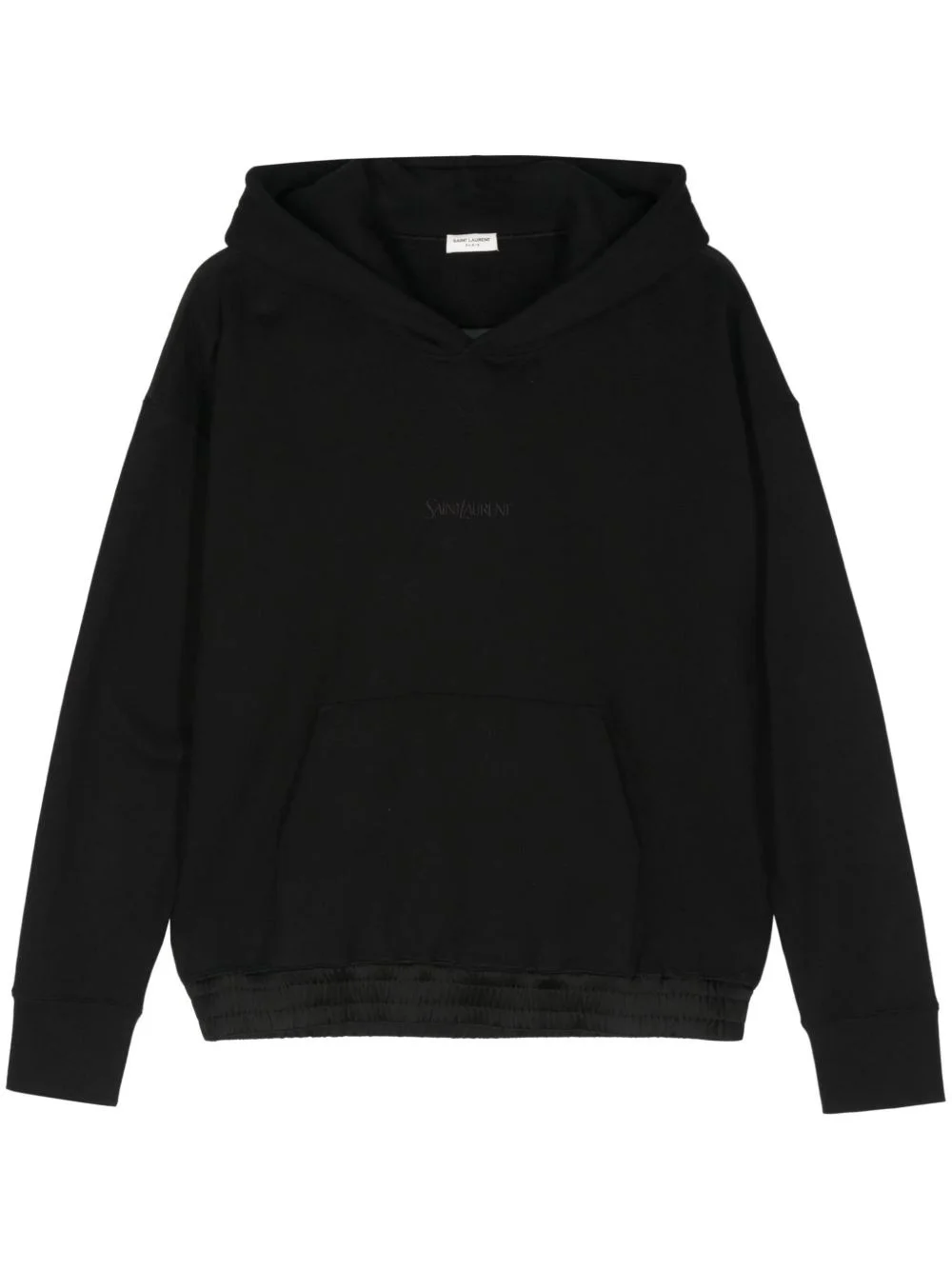 logo-embroidered cotton hoodie - 1