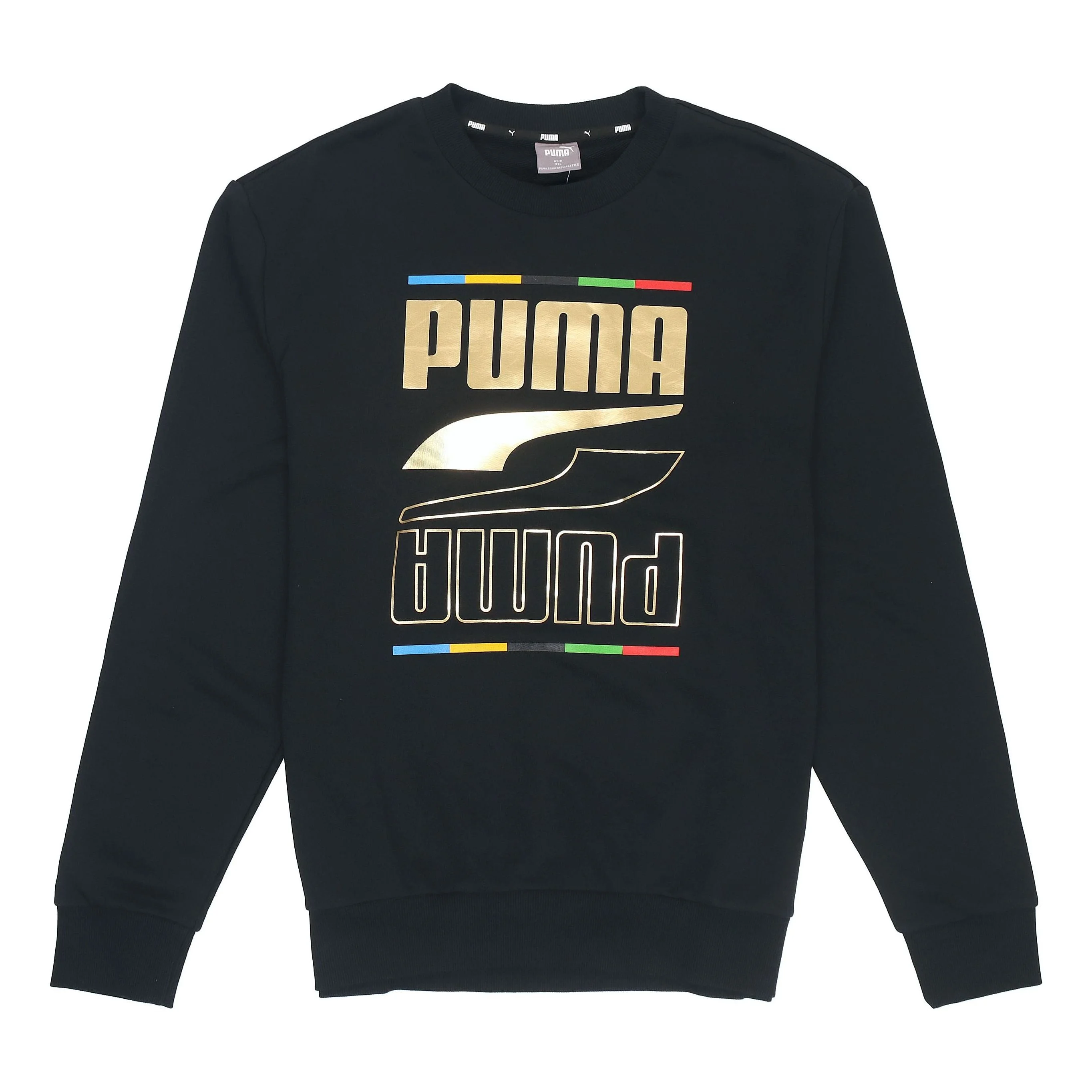 PUMA Printing Round Neck Casual Sports Black 585267-01 - 1