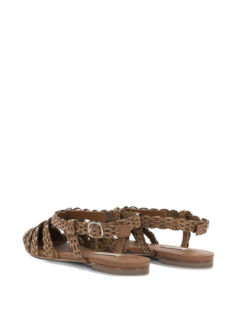 Avenida woven leather flat pumps 3