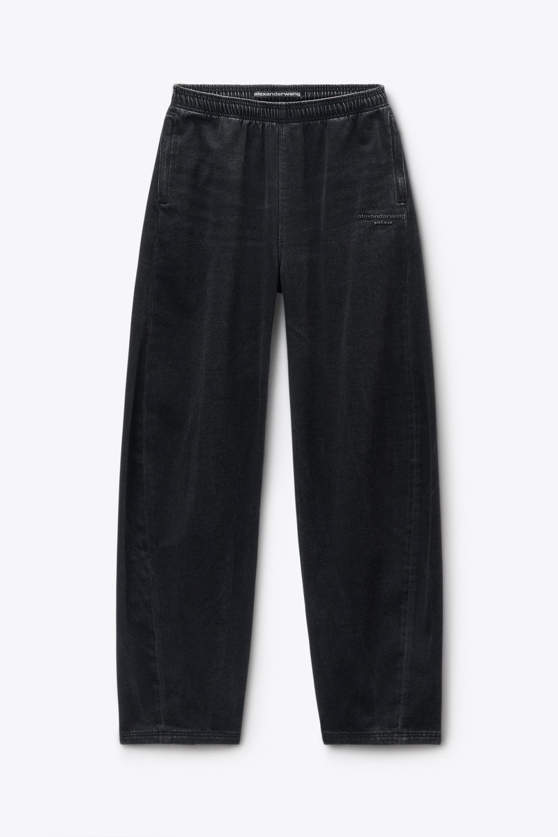 Black Brushed Denim Sweatpant 1