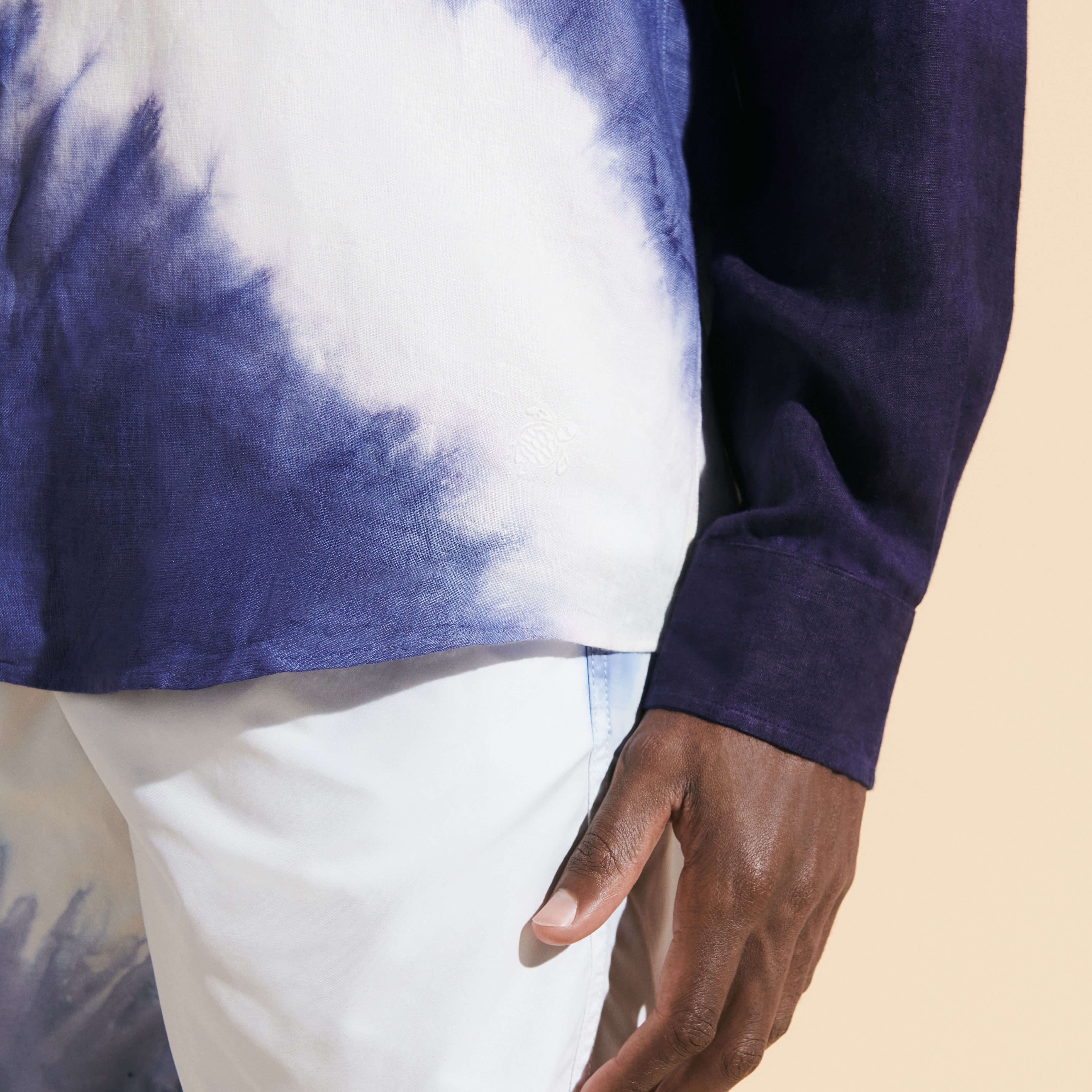 Men Linen Shirt Tie & Dye - 5