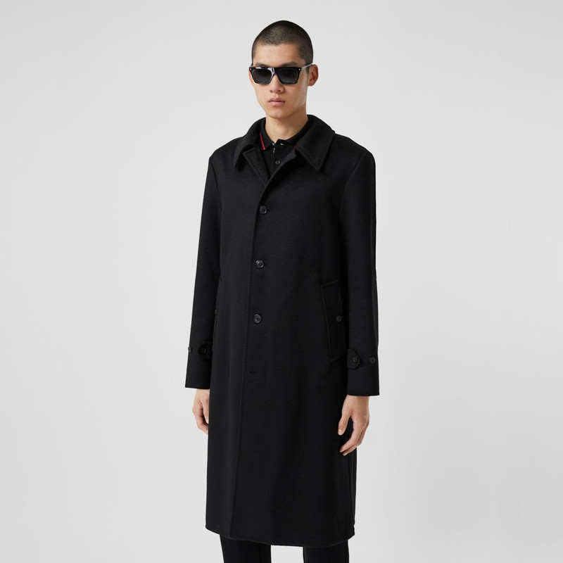 Monogram Detail Double-faced Cashmere Car Coat 1