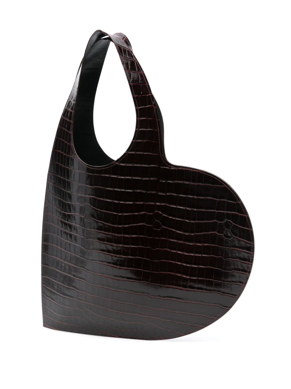 Heart leather tote bag - 3