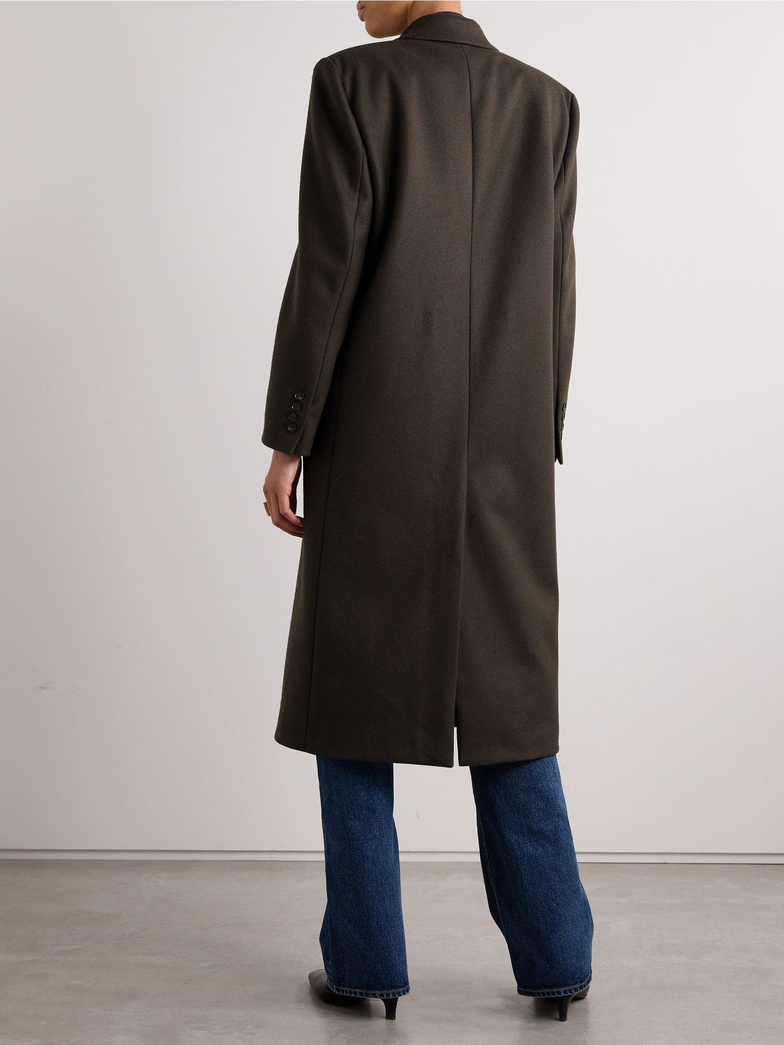 Edmont double-breasted wool-blend coat Brown - 4
